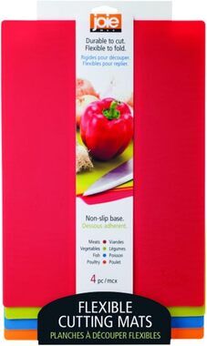 Joie Color Coded Flexible Cutting Mats (4 Pack), Multicolor